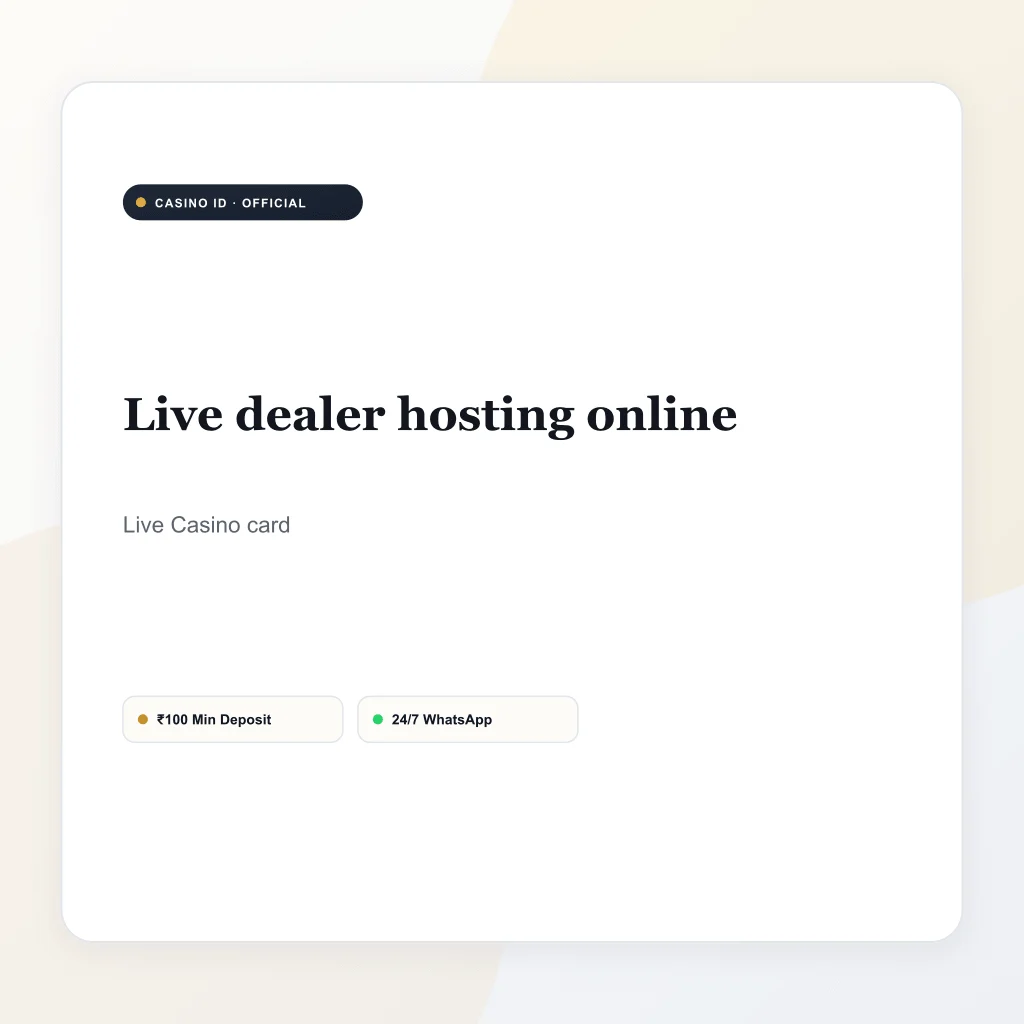 Live dealer at casino table